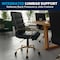 Flash Furniture Black Leather Gold Frame Mid-Back Chair GO-2286M-BK-GLD-GG - alternate 6